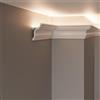 create luxury GRAND DECOR Cornice Veletta per Strisce LED a Soffitto e Parete - Lunghezza 2 metri Modulare - In HDPS (Duropolimero Verniciabile - Per Illuminazione Indiretta - KH916