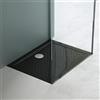 Mai & Mai Piatto Doccia Antiscivolo con Piletta 70x90x4cm, Piatto Doccia Rettangolare Lucia02AR in Acrilico incl. Piletta di Scarico (AL01), Nero