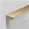 LA1ASHOU Maniglia Moderna per Mobili da Cucine,Maniglie Invisibile per Armadi per Comò,Maniglia del Cassetto Manopole per Cabinet in Lega di Alluminio,Maniglie per Porta dell'armadio(goldLength 300mm)