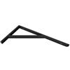 doporro Staffa per Mensola Reggimensola Triangolare 50 cm in Acciaio Inox Nero, Supporto a L per Scaffali a Muro 500x250 mm, 1 Pezzo - WH02