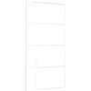 vidaXL Porta Scorrevole in Vetro ESG e Alluminio 102,5x205 cm Bianca