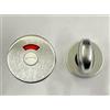 effedielle NOTTOLINO WC INDICATORE LIBERO-OCCUPATO D 45 MM CROMO SATIN.CHIAVISTELLO-MANIGLIA A FARFALLA PER PORTE SCORREVOLI WC BAR-RISTORANTI-HOTEL-UFFICI