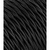 LaMorell LightDesign Cavo Elettrico Treccia/Trecciato Rivestito in Tessuto. Colore Nero. Sezione 2x0.75 (5 Metri)
