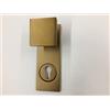 SECUREMME KIT COMO SECUREMME PLACCA+POMO QUADRO IN ALLUMINIO BRONZATO F4 SINGOLA PER PORTA BLINDATA Q8 FORO CILINDRO EUROPEO