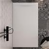 OLIMPO DOCCE - Piatto doccia in marmoresina Bianco effetto pietra cemento MAKA - 90x100