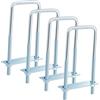 Milageto Bulloni a U Quadrati Da 4 Pezzi Con Piastra Dadi E Rondelle, Morsetto a Forma Di U Ad Angolo Retto Professionale Zincato per Il Fissaggio Di Tubi, Legname, Rimorchi, M10 100x145mm