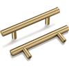 goldenwarm 15 maniglie per mobili, color oro champagne, maniglie per armadi, vintage, maniglie dorate, 64 mm, per mobili da cucina, maniglie in acciaio inox
