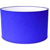 ArG Lighting Paralume Cilindro con Tessuto Cotone, Fatto a Mano, per Lampada da Tavolo, Sospensione, Piantana (Blu, 50 cm Diametro x 30 cm Altezza)