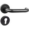 DOMINO UNO-R - Maniglia per porta, con cilindro profilato in PZ, per porte, set di maniglie per porte e porte