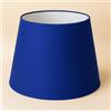 Generico 40 cm Paralume Tessuto di Cotone con PVC Bianco, Prodotto Artigianale, per Lampada da Tavolo, Piantana (Blu)