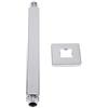 Wifehelper 25cm Braccio Doccia, Parete Quadrata a Parete in Acciaio Inossidabile Braccio Braccio Doccia, Prolunga Doccia Diritta per Soffione Doccia a Soffitto Bagno (25 Cm / 9,84 Pollici)