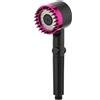 VR VETRINEINRETE Vetrineinrete® Soffione doccia con 4 modalità di getto con pulsante d'arresto ON/OFF filtro anticalcare setole in silicone