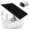 LIFEMOI Aggiornato, con avviso di ricarica luce respiratoria. Pannello solare da 6W per fotocamera Google Nest per esterni e interni e fotocamere di seconda generazione (versione batteria), facile da
