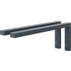 HOLZBRINK Supporti per mensole in metallo 40x15 cm HLA-B (2 pz) | Reggimensole da muro, staffe per mensole lavabo da appoggio, o soggiorno | Colore: Antracite