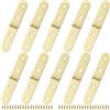 JianLing 10pcs Oro Ottone Gioielli Box Hardware Cerniere per Scatola di Legno Allungare Piccole Cerniere Ottone Mini Cerniera