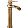 EGTink Rubinetto per lavabo a cascata,Rubinetto da bagno,Miscelatore per lavabo antico, Rubinetteria per lavabo in ottone (bronzo antico, lungo)