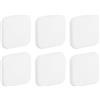 QUARKZMAN Protezione da Parete per Fermaporta, 6pz Tamponi per Maniglia Silicone Morbido, Protezione Quadrata Autoadesiva per Maniglia Porta per Ufficio Domestico, Bianco