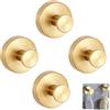 PTHDEW 4 ganci a ventosa, ganci a ventosa, extra forti, in acciaio inox, senza fori, gancio a ventosa, gancio da parete per bagno, cucina, finestra liscia, vetro (oro)