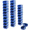 Patrol Set 30 box contenitori di stoccaggio sovrapponibile Ecobox 24 x 15,5 x 12,5 cm, misura 2 colore: blu