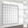 HEXIM Pannelli murali in PVC 3D - rivestimento murale bianco con effetto 3D - motivi piramidali (2QM confezione economica HD005 50x50cm) pannello a soffitto rivestimento murale