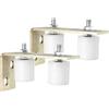 QUARKZMAN 4Pcs Rullini Guida 1.7 Rullini in Nylon Kit di Supporto per Cancello con Staffa a L-Posteriore Cuscinetto a Sfera Sigillato Universale per di Cancelli Scorrevoli Bianco