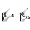 Kiamami Valentina - Set Rubinetteria 2 Pezzi | Miscelatore Lavabo e Bidet | Finitura Cromata | Leva in Lega di Zinco | Certificati per Conformità Sanitaria | Linea Elegante