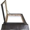 Luxtig Lucernario per Tetto a Libro Finestra per Mansarda Skylight Laterale in Legno Alluminio Apertura Laterale per Uscita. Abbaino Certificato. Doppio Vetro per Isolamento Luxtig Dimensione Misura cm 55X98