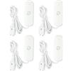Desiumite Rilevatore WiFi con sensore di perdite d'acqua con APP monitoraggio remoto per cucina, bagno, cantina, compatibile con vita 2,4 GHz (4 pezzi)