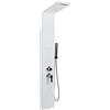 YJIIJY Doccia a Pioggia in Acciaio Inox, Pannello Colonna Doccia con Idromassaggio, Soffione Doccia e Doccetta (Bianco)