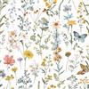 JIAOQSS Carta Da Parati Autoadesiva Piante Fiori Farfalle imovibile Autoadesivo Stampato Bastone Buccia di carta da parati Sfondo Decorativo Rullo Fodera Cassetto Ripiano