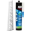 MASTERBRICO Kit Cornice in Polistirolo 2 m + Colla Acrilica per Pannelli 310 ml - Sistema Decorativo Completo per Interni, Montaggio Facile e Finitura Verniciabile