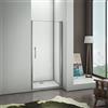 AICA ITALY 197cm Porta Doccia Per Nicchia Apertura Battente In Vetro Temperato Trasparente Anticalcare Telaio Cromo Lucido larga 100cm