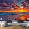 CDXNORA Foto Wallpaper 3D Paesaggio Del Tramonto 150×105cm Blu Arancione Grande Murale Carta da Parati Decorazione della Parete Tramonto Sul Mare Soggiorno Camera da Letto Carta da Parati Muro
