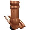 Parotec Camino di sfiato PRO DN150 per Nelskamp Finkenberger, IBF - doppio romano tegole ventola per tetto (RAL 8004 - rosso mattonello)