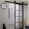 Turefans 300cm, Porta scorrevole esterno muro, Binario per porta scorrevole, Acciaio al carbonio di alta qualità, scorrimento perfetto, risparmio di spazio
