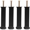 Sofa legs 4x Gambe Piedi Letto, Acciaio,Piedini Regolabili per Reti Doghe Letto Metallo Gambe per mobili,Regolabile de Supporto Colonna di Rinforzo Accessori del Telaio del Letto,con Viti (250mm/9.8in,Black)