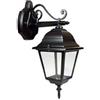 nextradeitalia 1PEZZO LANTERNA CON BRACCIO SUPERIORE LAVORATO MODELLO NEW YORK - 60w IP44 mm.192x370h. colore nero