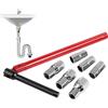Generic Set di 7 chiavi idrauliche, per lavabo e strumento di rimozione del, kit di installazione idraulico per montaggio rubinetto, rimozione dei dadi della vasca e riparazione dei tubi