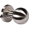 JUVA Pomello moderno per porta non girevole in acciaio inox per porta d'ingresso su rosone rotondo | LDK 214 | Ø 50 mm | Pomello a sfera fisso per interni ed esterni