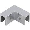 Gettimore Morsetti per vetro, in ottone, 90 gradi, clip per vetro doccia, staffa per porte in vetro temperato da 8-12 mm (cromato)
