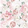 UniGoos - Carta da parati autoadesiva per pittura a mano con peonia, stile vintage, floreale, 45 x 299 cm