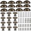 DOITOOL 24 Pezzi Pomelli Per Cassettiere a Forma Di Cappello in Bronzo Pomelli Per Mobili Vintage Con Bulloni Per Cassettiere Armadietti e Credenze