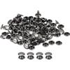 QUARKZMAN 100 Set di Rivetti in Pelle, 8x6mm Rivetti a Doppia Testa in Metallo per Riparazione Fai da Te di Artigianato in Pelle Borse Cinture Scarpe, Pistola Nera
