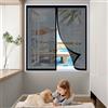 CHENMIAO Zanzariera Magnetica Finestra 52 x 125 cm (Personalizzabile) Rete Fine, Chiude da Sola Zanzariera con Magneti per Porte Facile da Installare con Nastro Adesivo, Nero