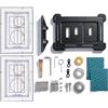 Generisch Piastra di pressione nascosta piastrellabile per geberit sigma con supporto magnetico, piastra di pressione wc per geberit, con stencil di taglio e accessori per fresa, nero, 22,2 x 14 cm