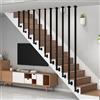 YUDE Rampe d'escalier YUDE Ringhiera per Scale Interne, DIY Corrimano per Scale Interne Corrimano per Scale in Ferro Battuto Ringhiera per Scale a Forma di L per Soffitta, Interni Villa e Appartamento(240cm)