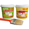 MASTERBRICO Kit Antimuffa Muffa Killer componente A+B da 1 litro + 1 litro, pittura antimuffa per interni per eliminare definitivamente la muffa dai muri