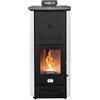 STUFE A PELLET ITALIA New York 22 Kw - Stufa a Pellet Idro Produce Calore e Acqua Calda Efficienza 89% Scalda 140m² Autonomia 22H Programmabile Garanzia 24 Mesi Bianco