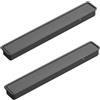 JIAOLUN123 2 pezzi Maniglia a ribalta Tiretti nascoste Pomello per cassetti Multicolore in Lega di alluminio Maniglie da incasso per porta scorrevoli da incasso a scomparsa quadrato (165mm,grey1)