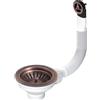 LB PLAST Piletta tappo cestello lavello acciaio d114 x 54mm con troppo pieno rame anticato 1 1/2 L.B. Plast D670-70-COP